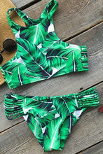 MC Tropical Trip Leaves Printing Bikini Set
