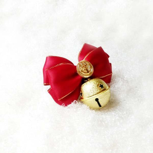 Elegant Red Handmade Ribbon Bowtie