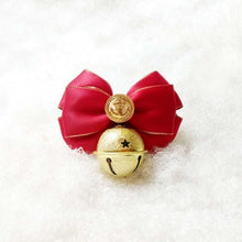 Elegant Red Handmade Ribbon Bowtie