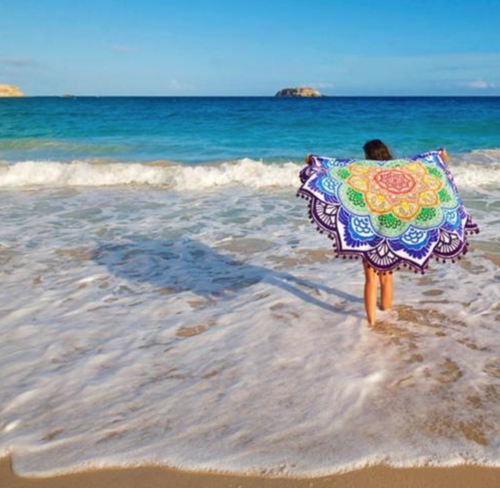 Mandala Lotus Flower Blanket