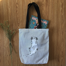 Cat Nap Canvas Shoulder Bag