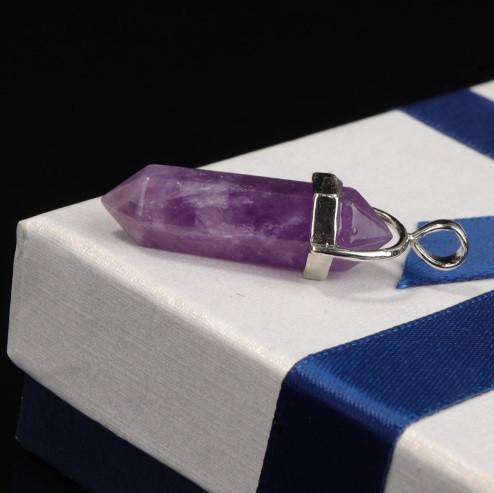 NATURAL CRYSTAL QUARTZ PENDANT NECKLACE
