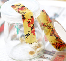 autumn flowers masking tape