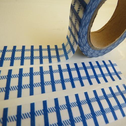 blue checked stripe washi tape