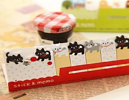 cats stick and memo sticky notes