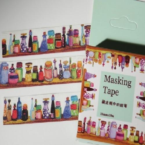 colourful bottles washi tape