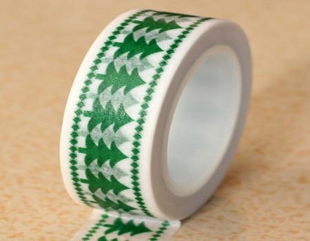 green christmas trees washi tape
