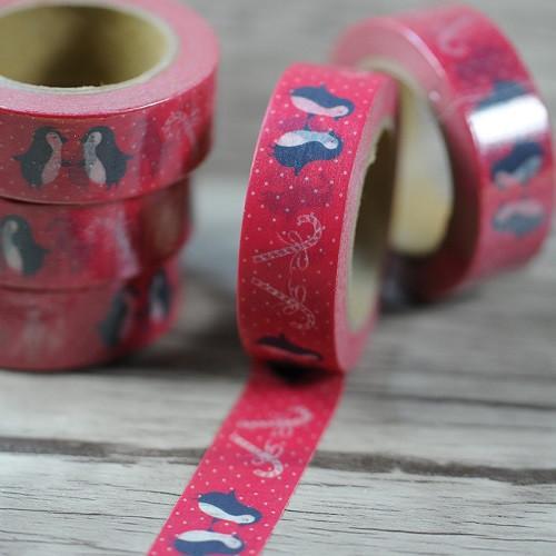 penguins christmas masking tape