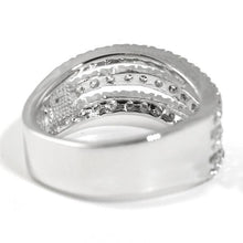 1.45 CTW Wave Design Silver CZ Fashion Ring
