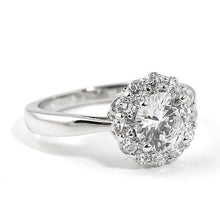1.65 CTW Simple Solitaire Halo CZ Fashion Ring