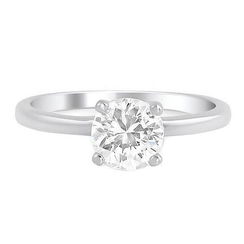 1 Carat Flawless CZ Solitaire Engagement Ring