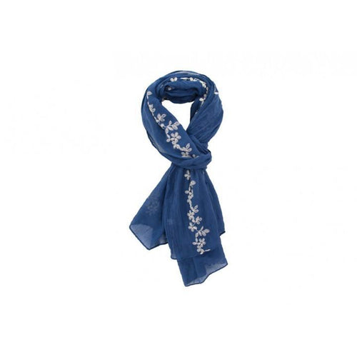 Annabel Trends Claire Scarf: Navy - Jetsettr.com.au